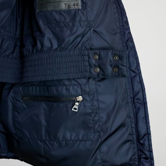 Prada Navy Puffer Jacket with Fur Trim - Picture 13 of 15